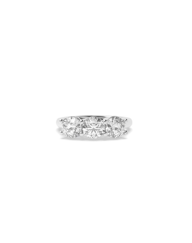 Trilogy Anello Anniversario oro bianco