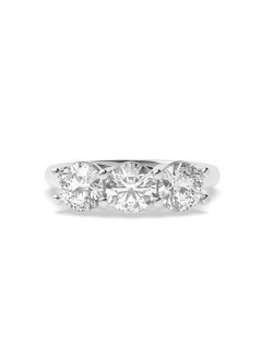 Trilogy Anello Anniversario oro bianco