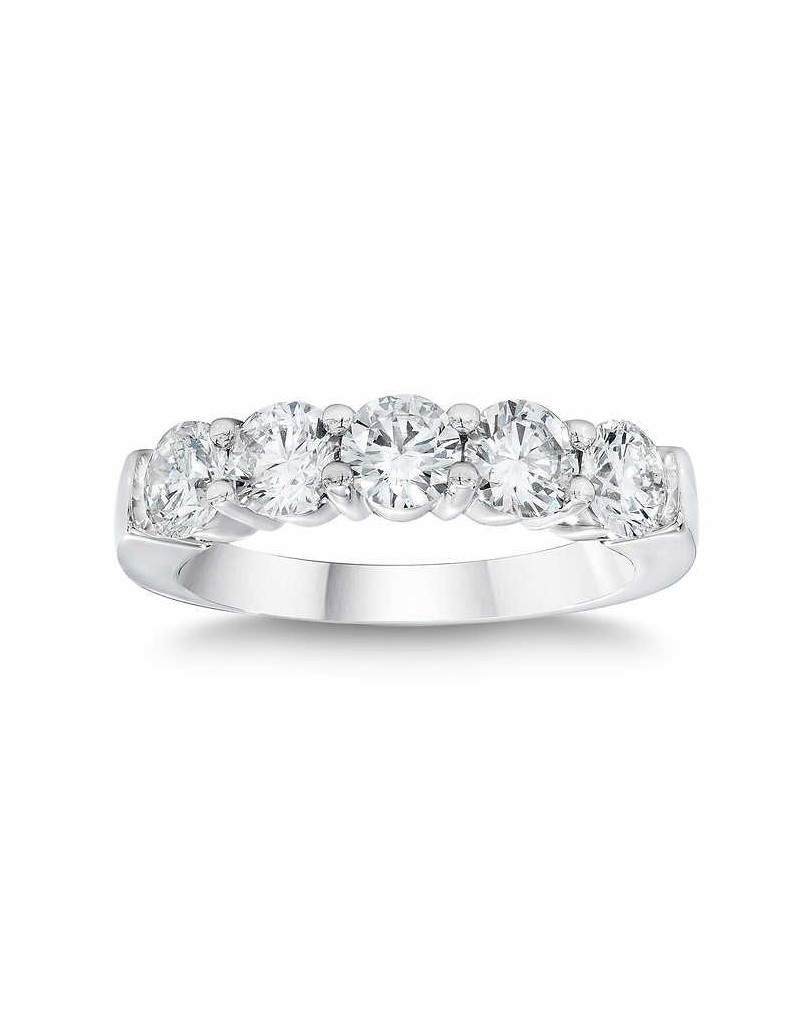 Anello Riviera in Platino con diamanti