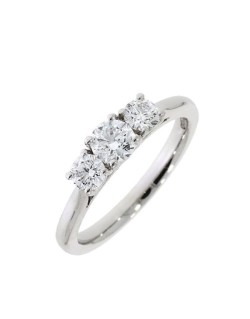 Trilogy Anello Platino con diamanti