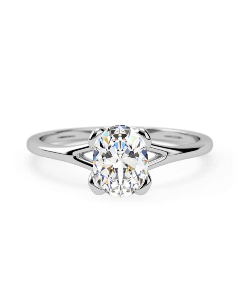 Solitario Diamante Ovale