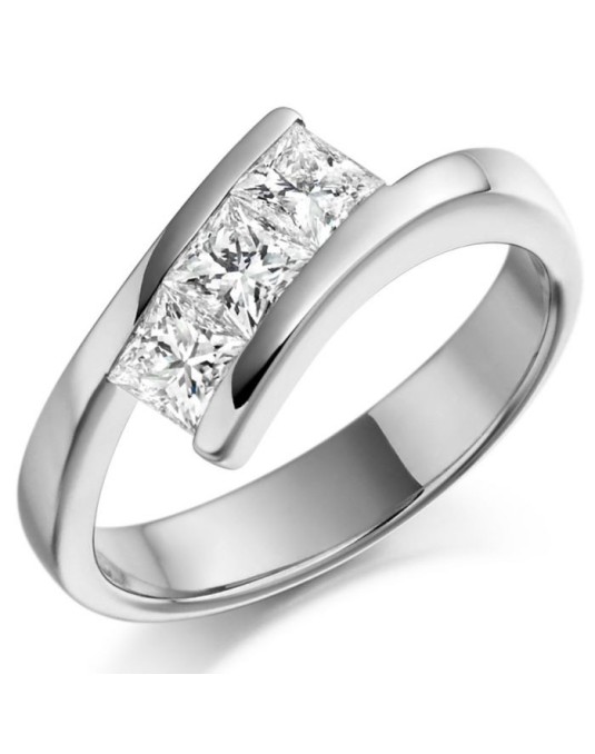 Trilogy Diamanti Princess 1.50 carati oro bianco