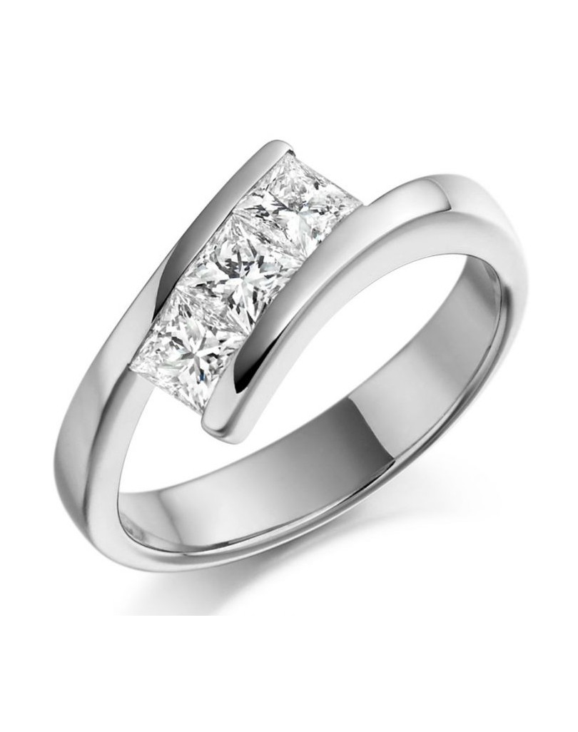 Trilogy Diamanti Princess 1.50 carati oro bianco