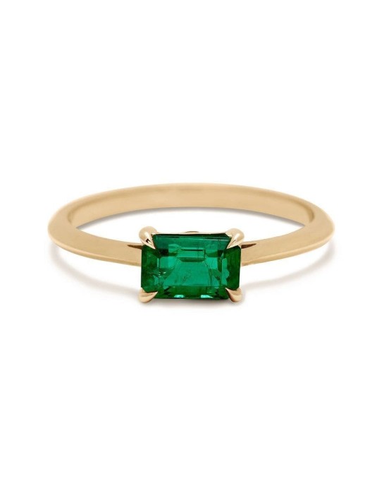 Anello Smeraldo 1.20 carati in oro giallo