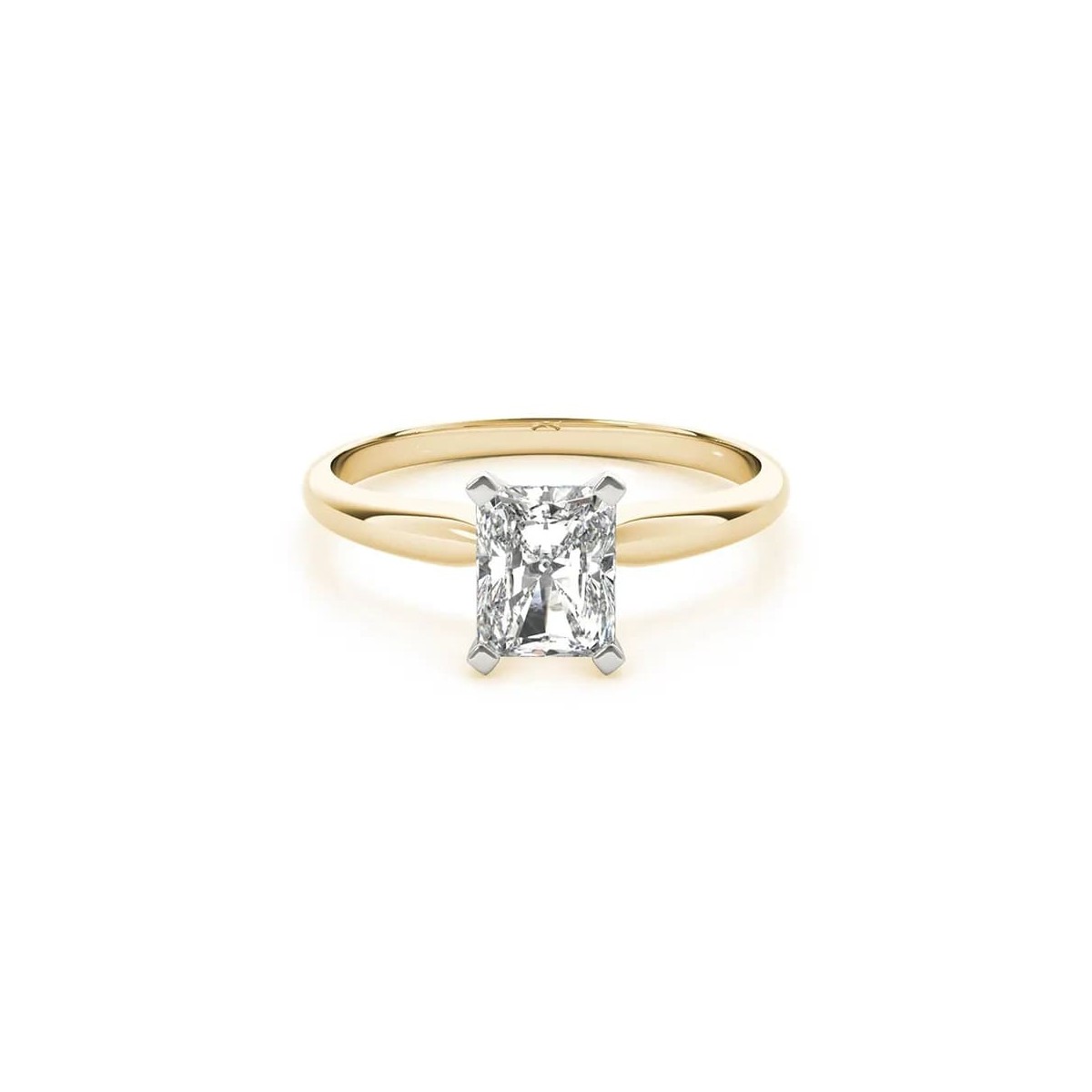 Anello Solitario oro giallo Diamante Radiant