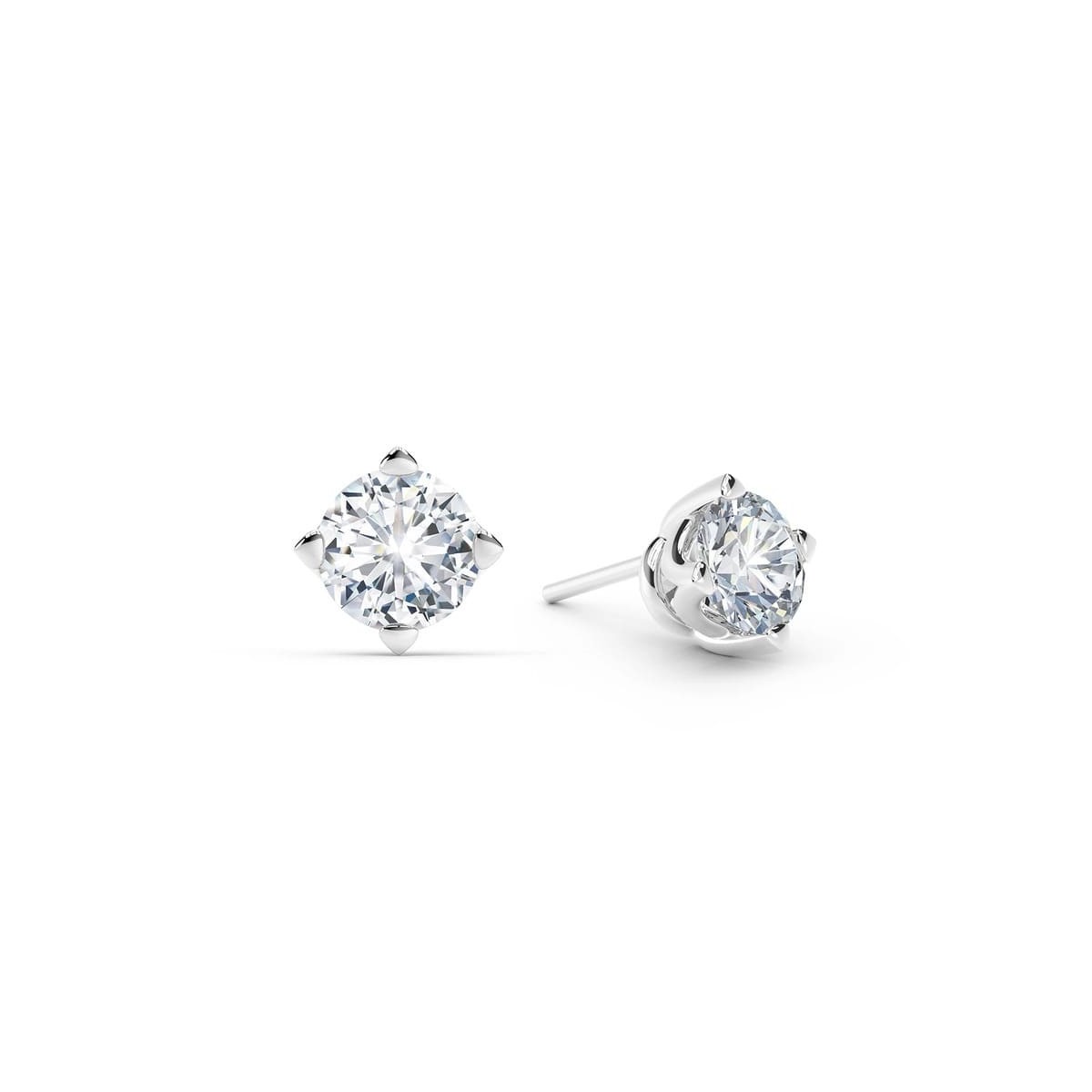 ORECCHINI UOMO PUNTI LUCE IN ORO BIANCO 18K CON DIAMANTI NATURALI CERTIFICATI DGC