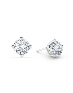ORECCHINI UOMO PUNTI LUCE IN ORO BIANCO 18K CON DIAMANTI NATURALI CERTIFICATI DGC