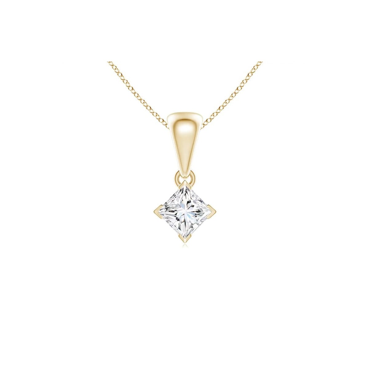 Ciondolo Oro Giallo Diamante Princess