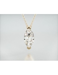 Ciondolo Oro Giallo Diamante Marquise