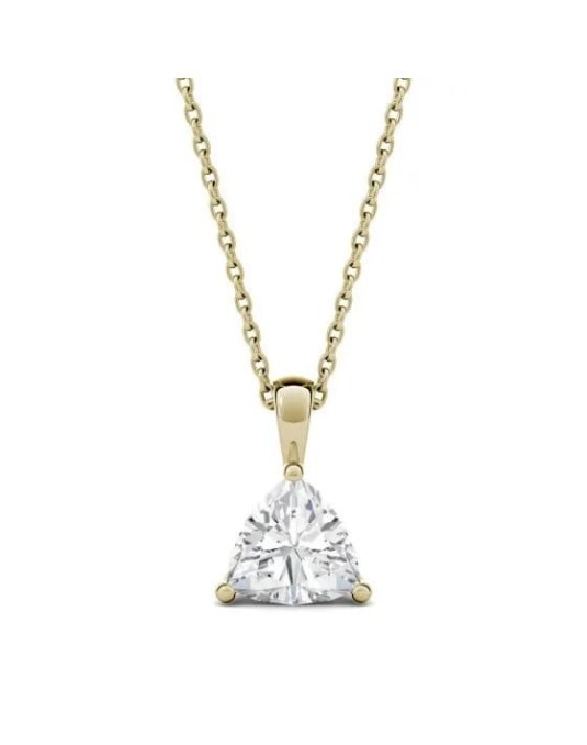 Ciondolo Oro Giallo Diamante Trilliant
