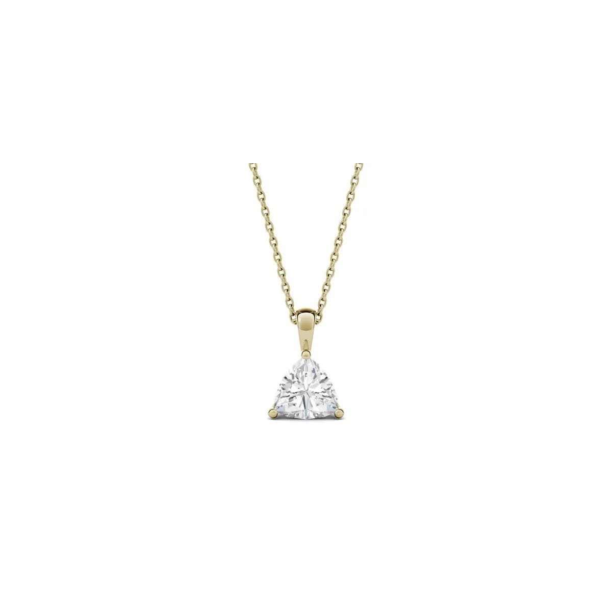 Ciondolo Oro Giallo Diamante Trilliant