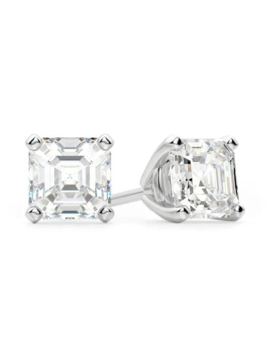 Orecchini Diamanti Asscher 2 carati