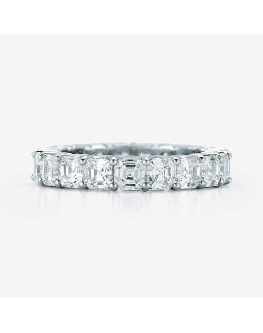 Anello Eternity Diamanti Asscher