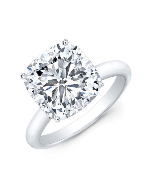 Anello Platino Diamante Cushion naturale