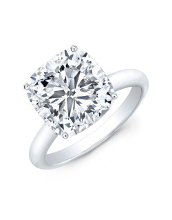 Anello Platino Diamante Cushion naturale