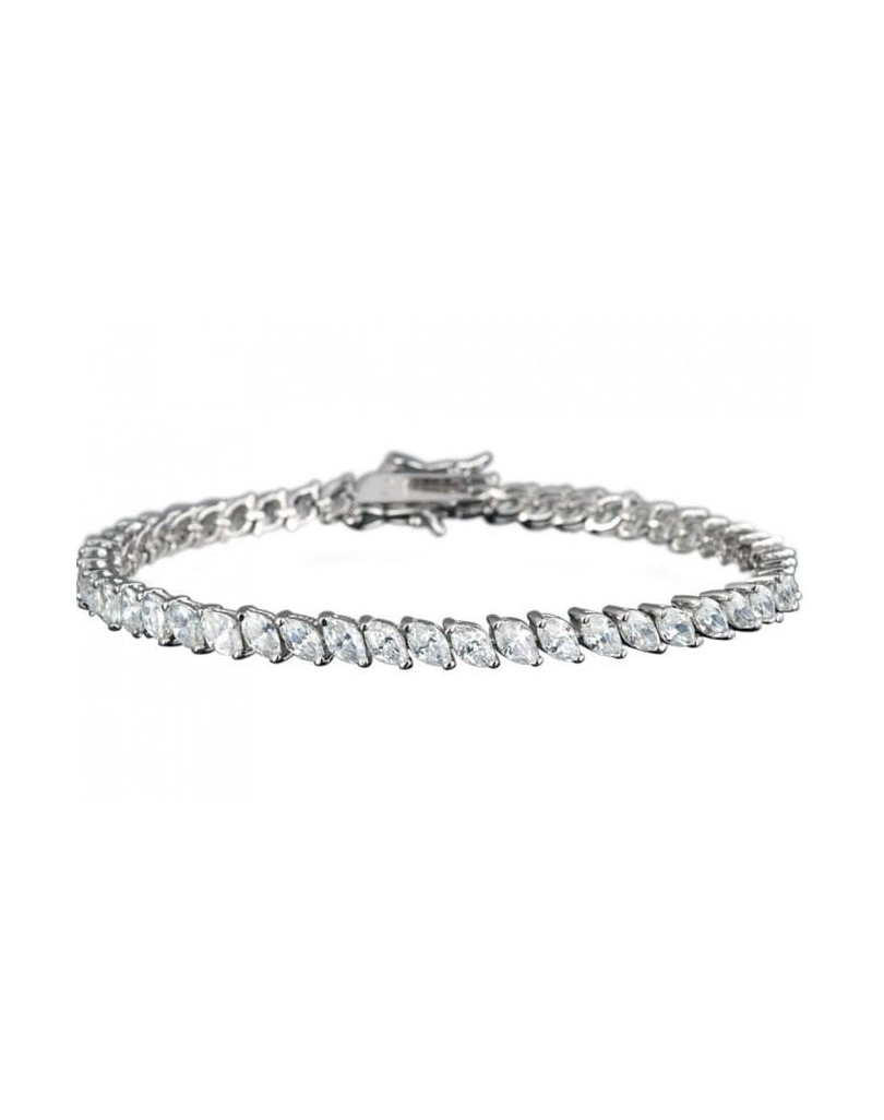 Bracciale Con Diamanti Marquise in Oro Bianco