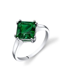 Anello Smeraldo Taglio Princess di 1 carato