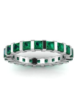 Anello Eternity Smeraldi Princess 1 carato