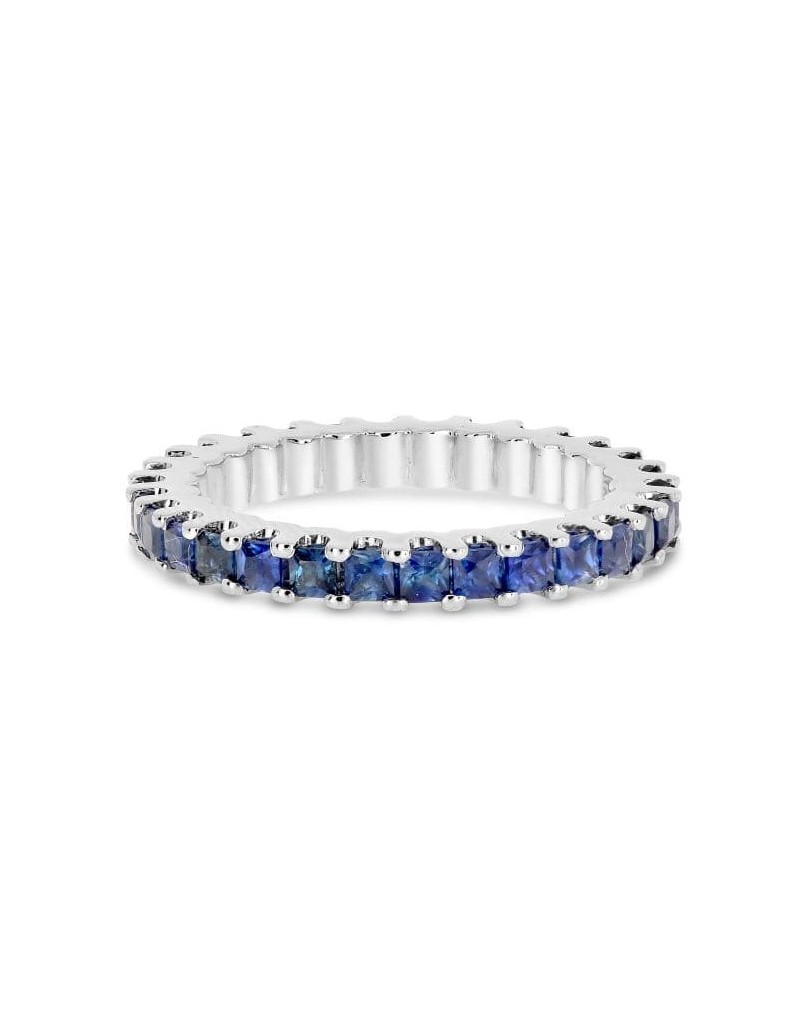 Anello Eternity Zaffiri Princess 1 carato