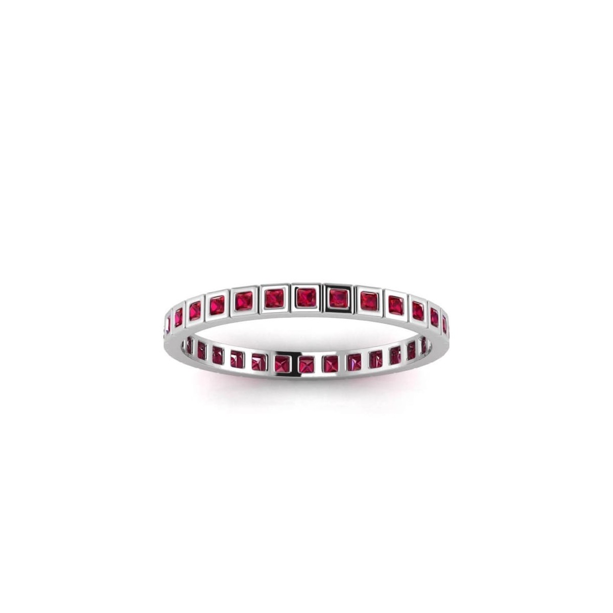 Anello Veretta Rubini 3 carati