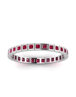 Anello Veretta Rubini 3 carati