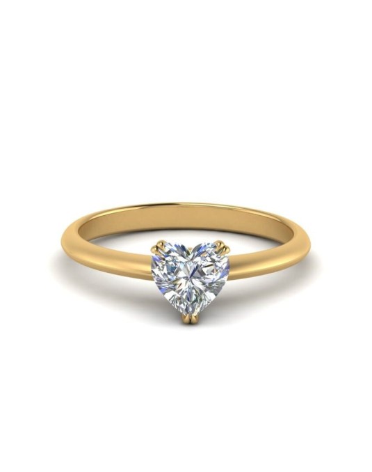 Anello Con Diamante Cuore di 0.50 carati