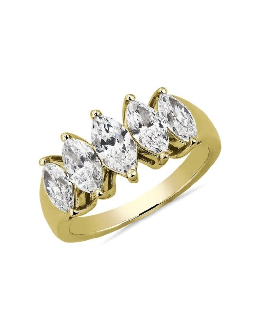 Anello Riviera Diamanti Marquise 1 carato