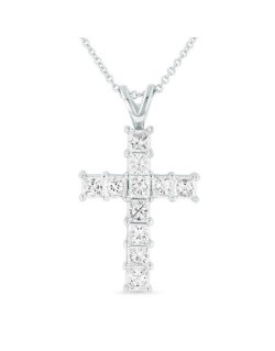 Ciondolo Croce Diamanti Princess 1.70 carati