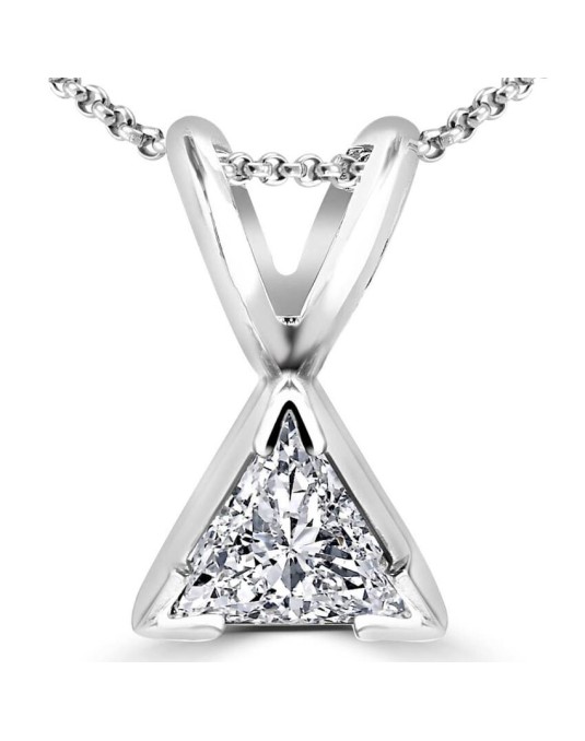 Ciondolo Diamante Triangolare 1 carato