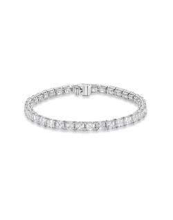 Tennis Con Diamanti Asscher 1 carato in oro bianco 18k