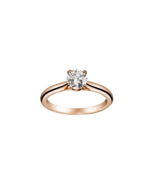 Anello Di Matrimonio Oro Rosa 18k con diamante