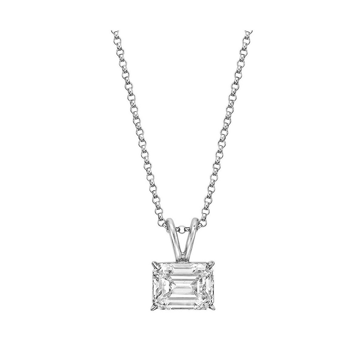 Ciondolo Diamante Taglio Emerald 0.50 carati