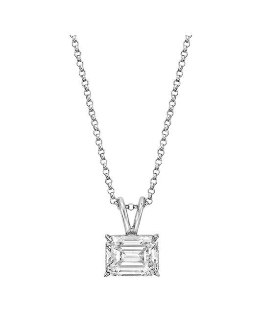 Ciondolo Con Diamante Taglio Emerald 1 carato
