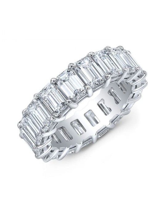 Anello Eternity Diamanti Emerald 3 carati