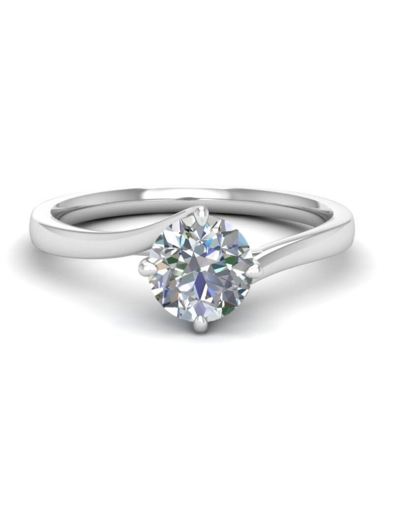 Anello in Platino Valentino con diamante