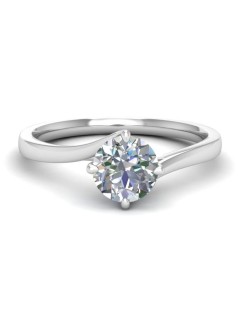 Anello in Platino Valentino con diamante