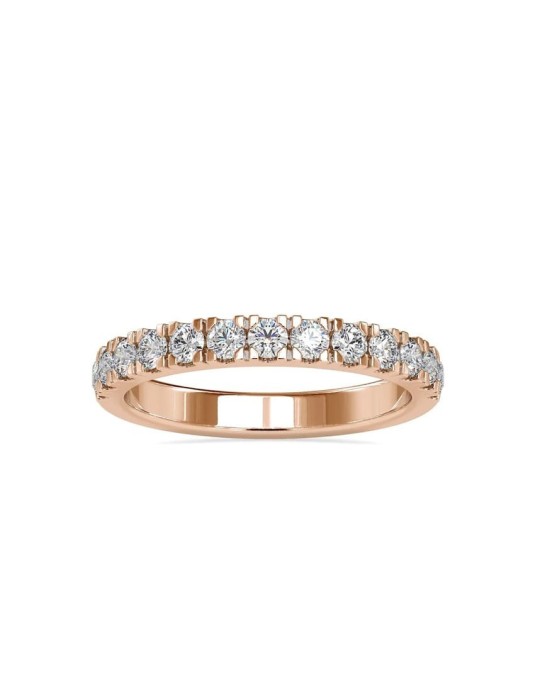 Anello Eternity Oro Rosa 18k con diamanti