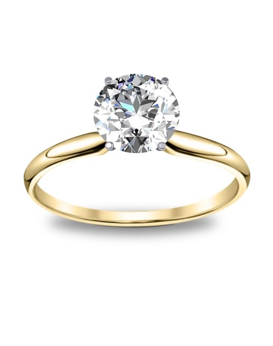Anello Oro Giallo Modello Cartier con diamante