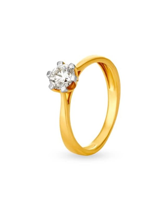ANELLO SOLITARIO IN ORO BIANCO 18 K CON DIAMANTE NATURALE CERTIFICATO