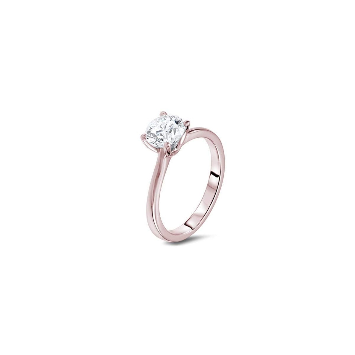 Anello Oro Rosa Modello Cartier con diamante