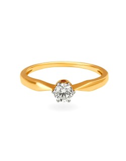 Solitario Oro Giallo Modello Cartier con diamante