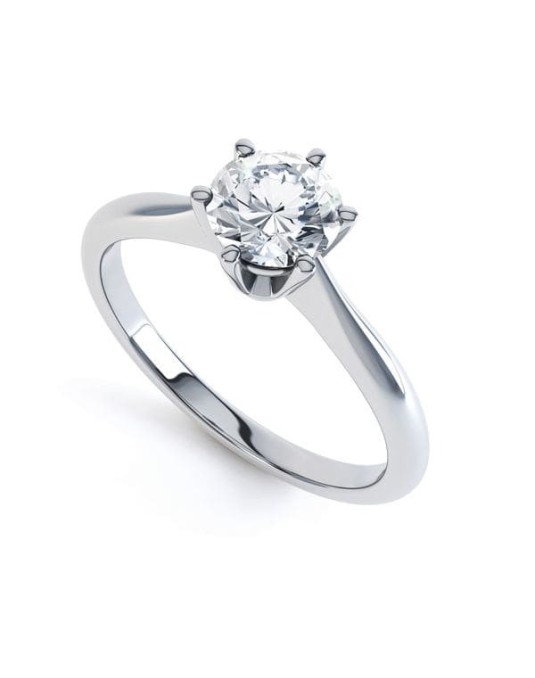 Solitario Valentino in Platino con diamante