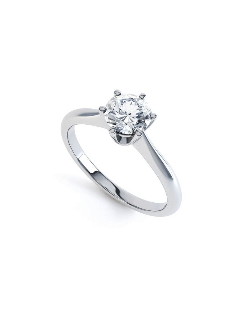 Solitario Valentino in Platino con diamante