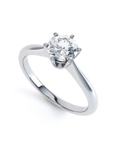 Solitario Valentino in Platino con diamante