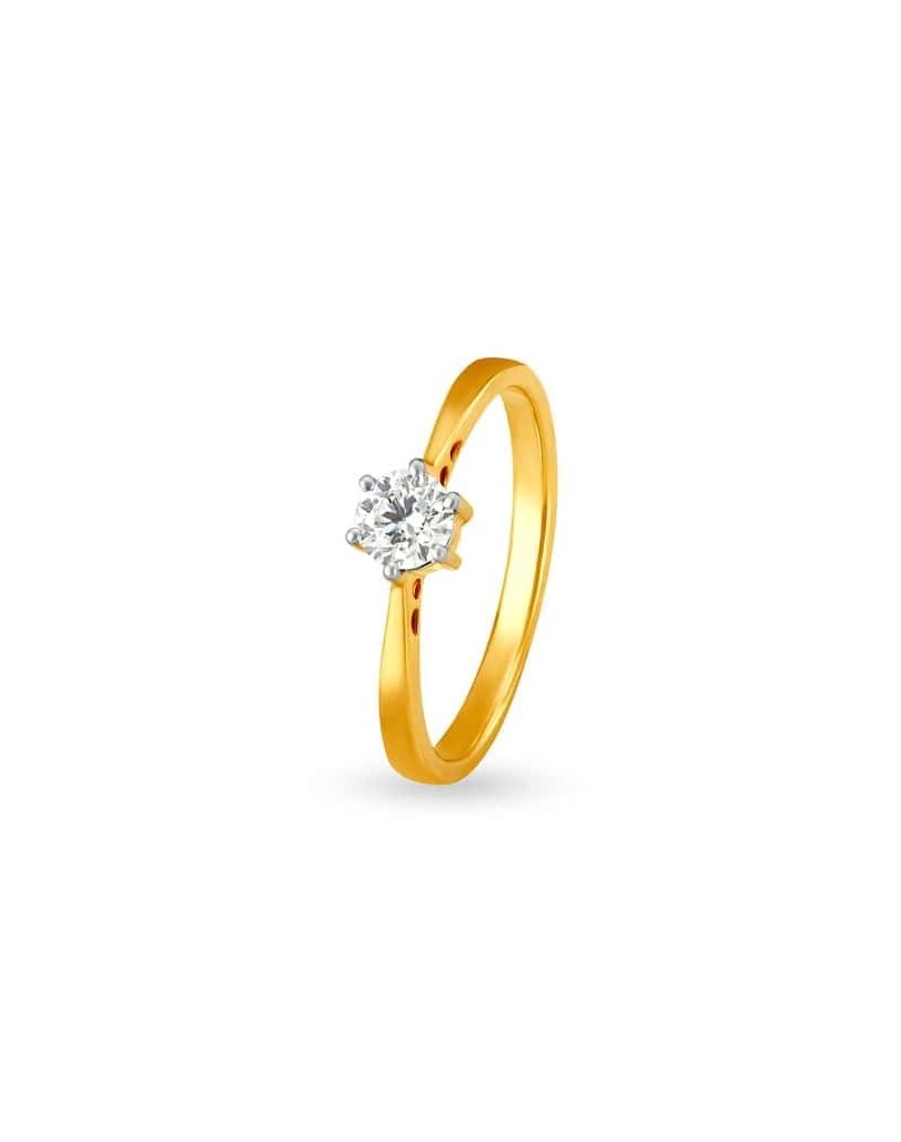 Solitario Da Fidanzamento in Oro Giallo 18k
