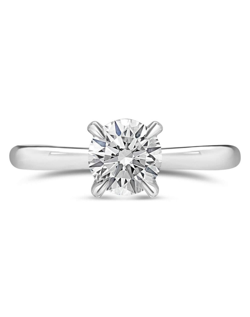 Anello Platino Di Matrimonio con Diamante