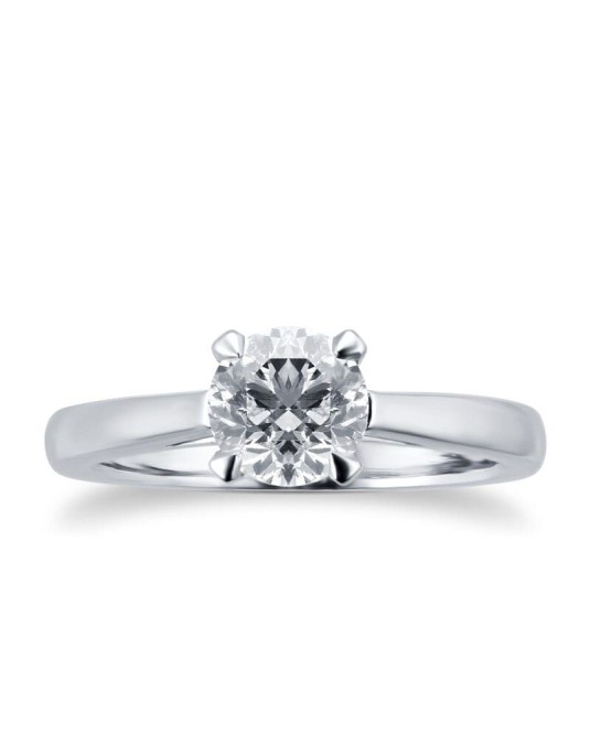 Anello Modello Tiffany con diamante 0.50