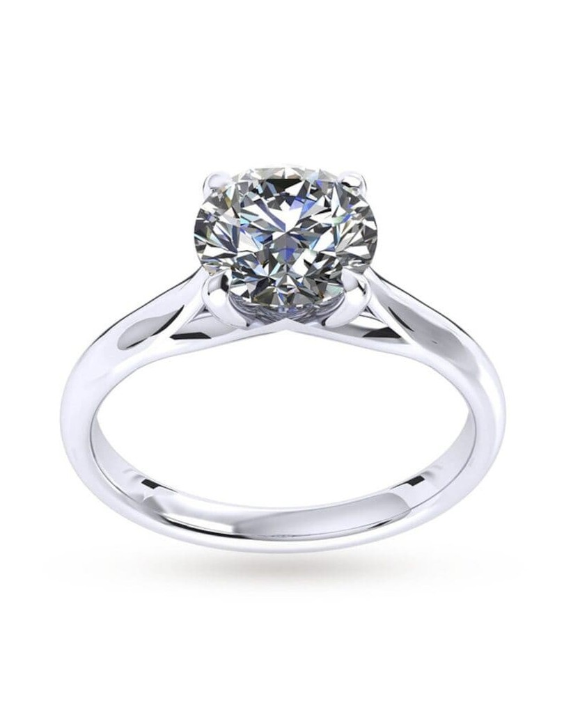 Solitario Modello Damiani con diamante 0.80