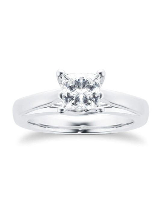 Anello Platino Modello Damiani diamante Princess