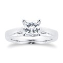 Solitario Platino Modello Tiffany con diamante Princess